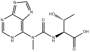 N(6)-methyl-N(6)-(N-threonylcarbonyl)adenine 结构式
