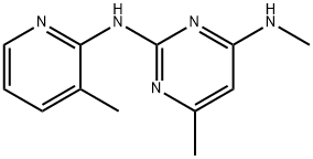 N~4~,6-dimethyl-N~2~-(3-methylpyridin-2-yl)pyrimidine-2,4-diamine 结构式