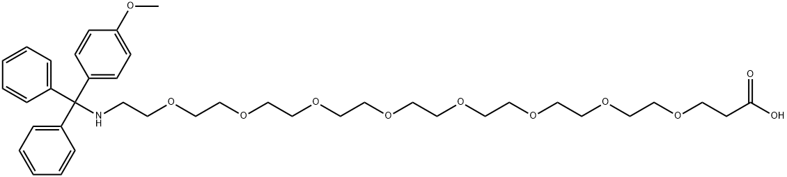 METHOXYTRITYL-N-PEG8-ACID 结构式