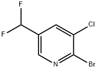 2-溴-3-氯-5-(二氟甲基)吡啶 结构式