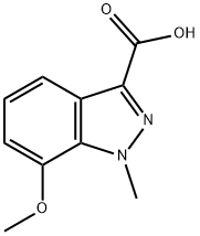 1H-Indazole-3-carboxylic acid, 7-methoxy-1-methyl- 结构式
