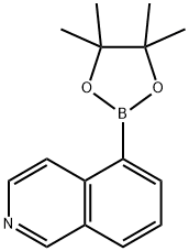 Isoquinoline, 5-(4,4,5,5-tetramethyl-1,3,2-dioxaborolan-2-yl)- 结构式