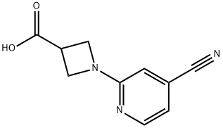 1-(4-氰基吡啶-2-基)氮杂环丁烷-3-羧酸 结构式