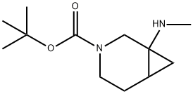 (1S,6S)-叔-丁基 1-(甲基氨基)-3-氮杂二环[4.1.0]庚烷-3-甲酸基酯 结构式