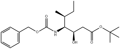 (3R,4S,5S)-4-(((苄氧基)羰基)氨基)-3-羟基-5-甲基庚酸叔丁酯 结构式