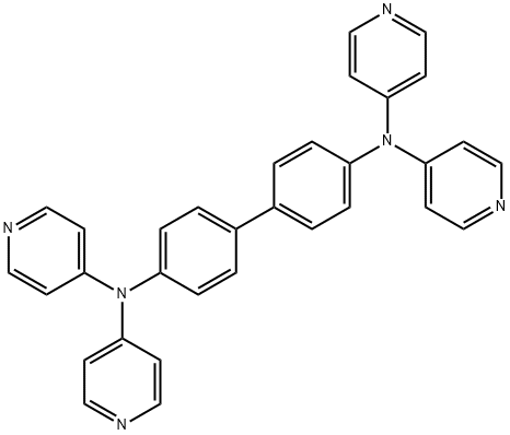 N4,N4,N4',N4'-四(吡啶-4-基)联苯-4,4'-二胺 结构式