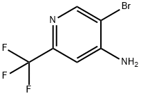 5-溴-2-三氟甲基-4-吡啶胺 结构式