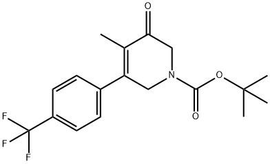 tert-butyl 4-Methyl-5-oxo-3-(4-(trifluoroMethyl)phenyl)-5,6-dihydropyridine-1(2H)- 结构式