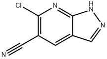 1H-Pyrazolo[3,4-b]pyridine-5-carbonitrile, 6-chloro- 结构式