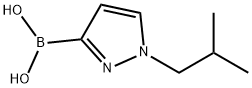 Boronic acid, B-[1-(2-methylpropyl)-1H-pyrazol-3-yl]- 结构式