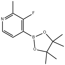 Pyridine, 3-fluoro-2-methyl-4-(4,4,5,5-tetramethyl-1,3,2-dioxaborolan-2-yl)- 结构式