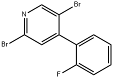 2,5-Dibromo-5-4-(2-fluorophenyl)pyridine 结构式