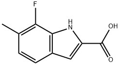 1H-Indole-2-carboxylic acid, 7-fluoro-6-methyl- 结构式