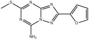 2-(呋喃-2-基)-5-(甲硫基)-[1,2,4]三唑并[1,5-A][1,3,5]三嗪-7-胺 结构式