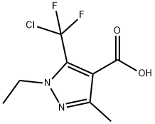 5-(氯二氟甲基)-1-乙基-3-甲基-1H-吡唑-4-羧酸 结构式