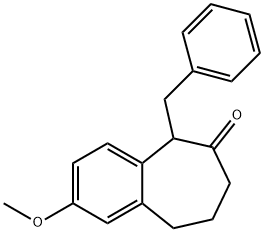 5-BENZYL-2-METHOXY-8,9-DIHYDRO-5H-BENZO[7]ANNULEN-6(7H)-ONE 结构式