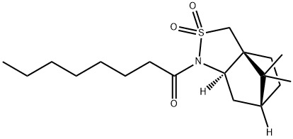 1-Octanone, 1-[(3aS,6R,7aR)-tetrahydro-8,8-dimethyl-2,2-dioxido-3H-3a,6-methano-2,1-benzisothiazol-1(4H)-yl]- 结构式