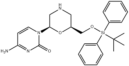 7-O-(tert-butyldiphenylsilyl)morpholinocytidine 结构式
