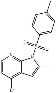 1H-Pyrrolo[2,3-b]pyridine, 4-bromo-2-methyl-1-[(4-methylphenyl)sulfonyl]- 结构式