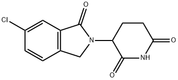 3-(6-氯-1-氧代-2-异吲哚啉基)哌啶-2,6-二酮 结构式