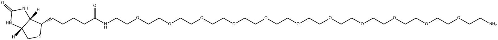 生物素-PEG11-胺 结构式