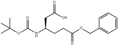 (R) -6-(苄氧基)-3-(叔丁氧羰基)氨基)-6-氧代己酸 结构式