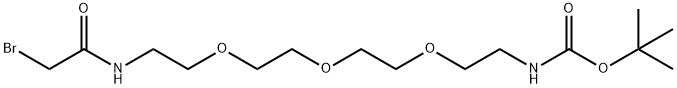 BROMOACETAMIDO-PEG3-BOC-AMINE 结构式