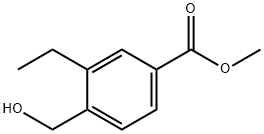 Benzoic acid, 3-ethyl-4-(hydroxymethyl)-, methyl ester 结构式