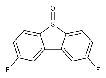 Dibenzothiophene, 2,8-difluoro-, 5-oxide 结构式