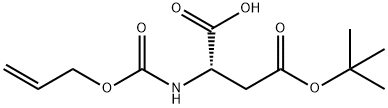(S)-2-(((烯丙氧基)羰基)氨基)-4-(叔丁氧基)-4-氧代丁酸 结构式