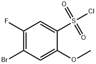 4-溴-5-氟-2-甲氧基苯-1-磺酰氯 结构式