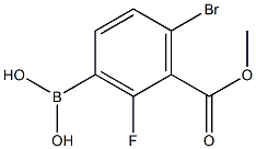 4-Bromo-3-ethoxycarbonyl-2-fuorophenylboronic acid 结构式