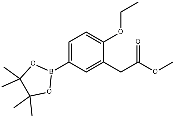 4-乙氧基-3-(2-甲氧基-2-氧代乙基)苯硼酸频哪醇酯 结构式