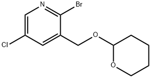 Pyridine, 2-bromo-5-chloro-3-[[(tetrahydro-2H-pyran-2-yl)oxy]methyl]- 结构式