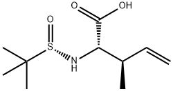 (2S,3R)-3-甲基-2-((2S)-2-甲基丙烷-2-亚磺酰胺)-4-烯-戊酸 结构式