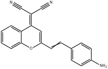 Propanedinitrile, 2-[2-[2-(4-aminophenyl)ethenyl]-4H-1-benzopyran-4-ylidene]- 结构式