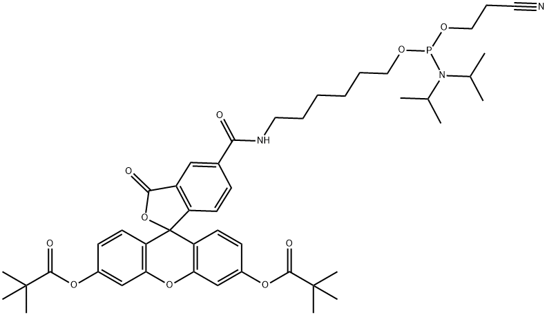 5-FAM亚磷酰胺 结构式