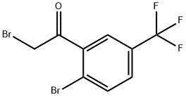 2-溴-1-(2-溴-5-(三氟甲基)苯基)乙酮 结构式