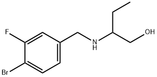 2-((4-溴-3-氟苄基)氨基)丁-1-醇 结构式