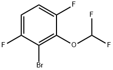 Benzene, 2-bromo-3-(difluoromethoxy)-1,4-difluoro- 结构式