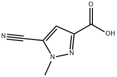 5-氰基-1-甲基-1H-吡唑-3-羧酸 结构式