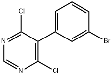5-(3-BROMOPHENYL)-4,6-DICHLOROPYRIMIDINE 结构式