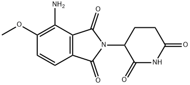 1H-Isoindole-1,3(2H)-dione, 4-amino-2-(2,6-dioxo-3-piperidinyl)-5-methoxy- 结构式