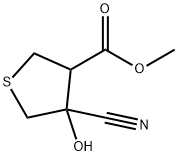 3-Thiophenecarboxylic acid, 4-cyanotetrahydro-4-hydroxy-, methyl ester 结构式
