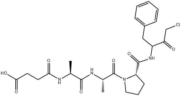 succinyl-alanylalanyl-prolyl-phenylalanine chloromethylketone 结构式
