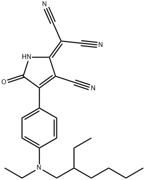 3-[4-(N-Ethyl-N-ethylhexylamino)phenyl]-4-cyano-5-dicyanomethylidene-2-oxo-2,5- dihydropyrrole 结构式