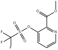2-Pyridinecarboxylic acid, 3-[[(trifluoromethyl)sulfonyl]oxy]-, methyl ester 结构式
