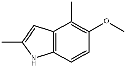 1H-Indole, 5-methoxy-2,4-dimethyl- 结构式