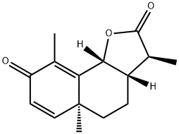 (3S)-3β,5aα,9-Trimethyl-2,3,3aβ,4,5,5a,8,9bβ-octahydronaphtho[1,2-b]furan-2,8-dione 结构式