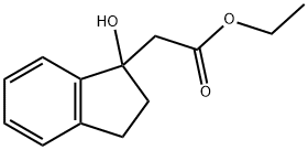 2-(1-羟基-2,3-二氢-1H-茚-1-基)乙酸乙酯 结构式